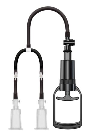 Pompa per il piacere del capezzolo a vuoto M/L nera