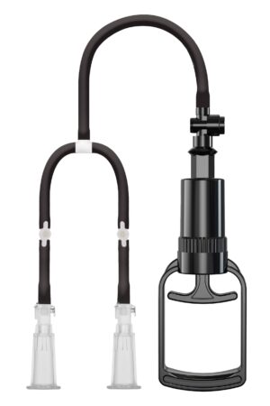 Pompa per il piacere del capezzolo a vuoto S/M nera