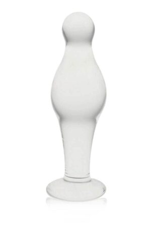 Plug anale in vetro Romance trasparente da 4,5