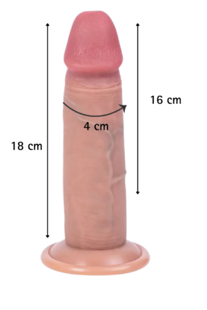 Fantasy Toys - Dildo Ultra Realistico Pelle Morbida - 18 cm
