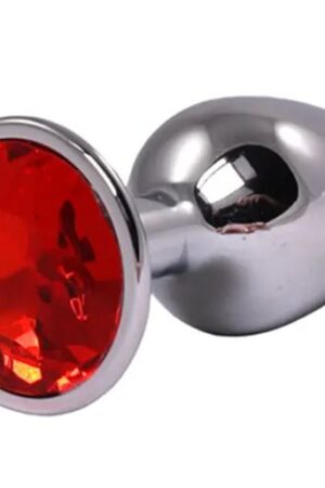 Fantasy Toys - Plug in Metallo con Gioiello Rosso - L