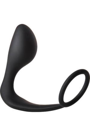 FANTASTICO PLUG ANALE CON ANELLO PER IL PENNELLO NERO