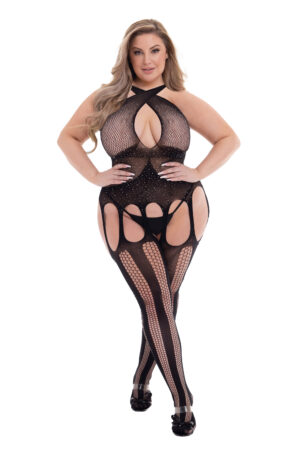 BACI DIAMONTE BODYSTOCKING NERO, QS