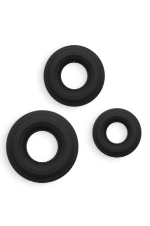 Renegade - Anelli pompiere 3 pezzi - Nero