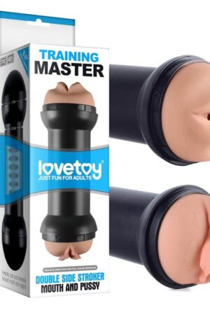 Training Master Double Side Stroker Carne di figa e bocca