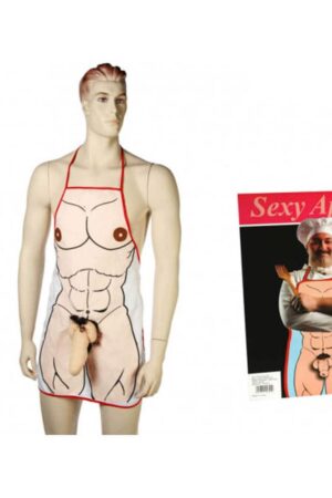 Grembiule da cucina con pene di peluche