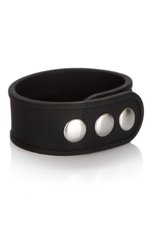 Anello erettile in silicone a 3 scatti nero