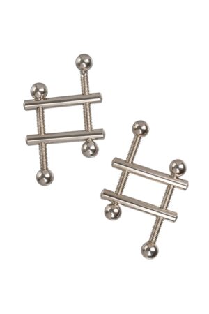 Morsetti per capezzoli a barra trasversale argento