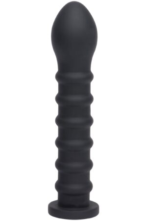 Dildo a coste Easy-Lock 19 cm nero