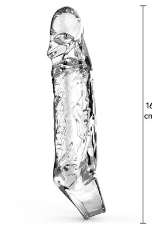 Manicotto di prolunga in TPE medio 16 cm trasparente