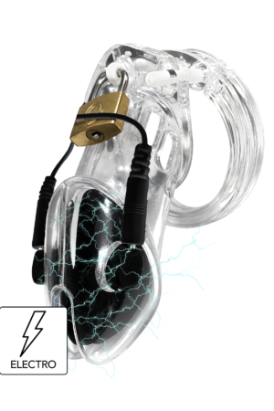 Gabbia per pene elettrica trasparente