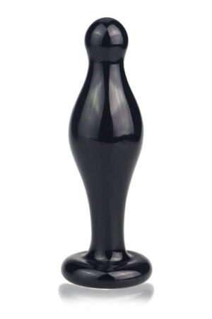 Plug anale in vetro Romance da 4,5 nero