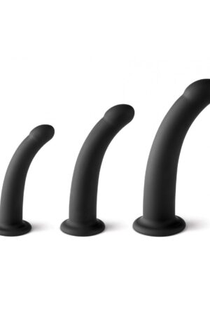 SET DI 3 DILDO TAGLIA S / M / L NERO