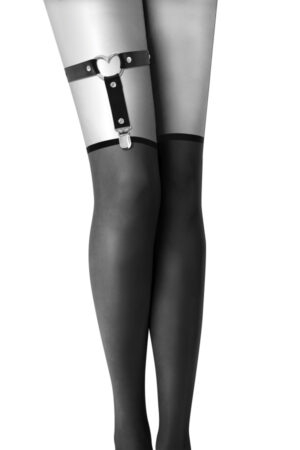 Bijoux Pour Toi - Giarrettiera con Cuore - Nero