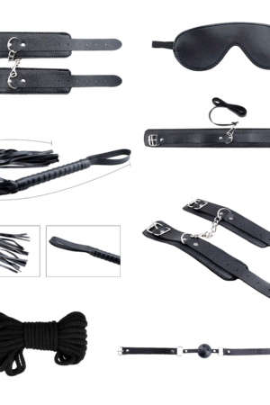 Alive - Secret Desires BDSM Kit - 8 Pezzi - Nero