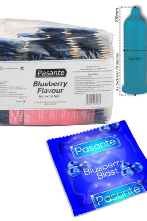 Pasante - Preservativi Blueberry Blast - Sacchetto da 144 Pezzi