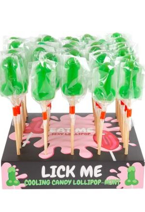 Secret Play - Espositore Lecca Lecca Effetto Freddo a Forma di Pene - gusto Menta - 40 pz