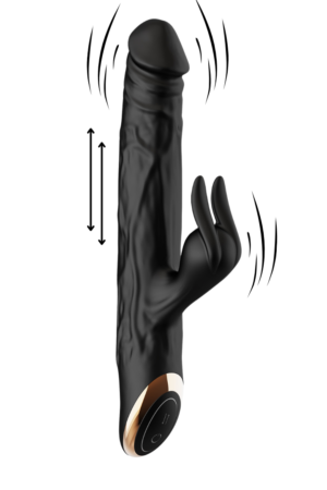Winyi - Vibratore Realistico Rabbit & Thrusting Soft Touch - Terry II - Nero