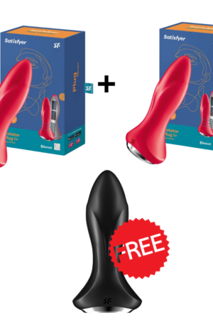 PROMO 2+1 Tester Omaggio - Satisfyer - Rotator Plug 1+ App Controlled - Rosso