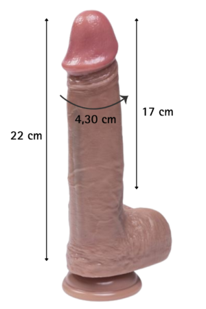 Fantasy Toys - Dildo Ultra Realistico Pelle Morbida - 22 cm