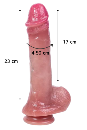Fantasy Toys - Dildo Ultra Realistico Pelle Morbida - 23 cm