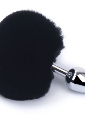 Fantasy Toys - Plug con Pon Pon - Nero