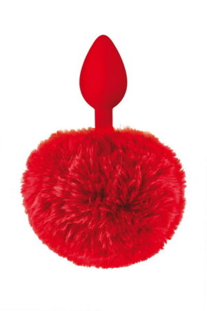 Sweet Caress - Plug con Pon Pon - Rosso