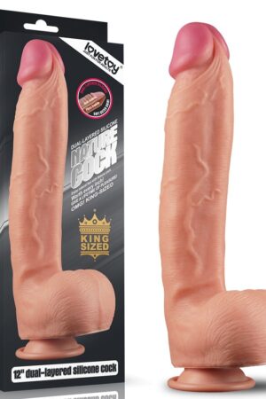 Pene in silicone platino a doppio strato da 12 1