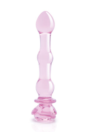 DILDO CON PERLINE IN VETRO Smaltato ROSA