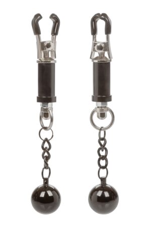 Morsetti per capezzoli a torsione ponderati argento