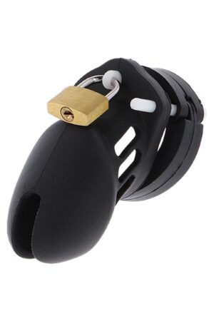 Gabbia per pene in silicone piccola nera