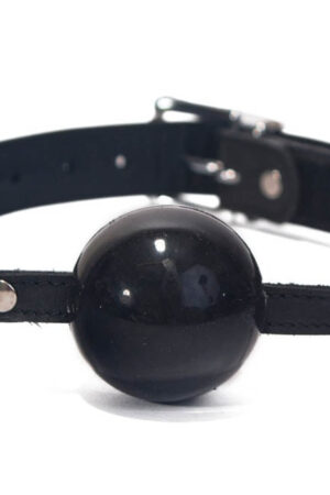 Bavaglio a sfera in silicone nero
