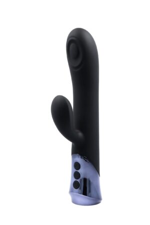 VIBRATORE IN SILICONE RICARICABILE HAVANA CON CONIGLIO E ASTA A BATTERIA