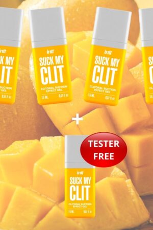 Intt - PROMO 4+1 tester omaggio -  Gel Clitorideo Kissable Effetto Suzione - Mango
