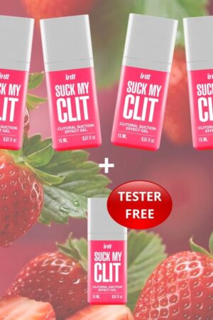 Intt - PROMO 4+1 tester omaggio - Gel Clitorideo Kissable Effetto Suzione - Fragola