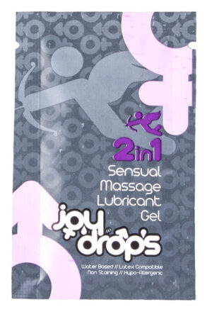 Gel lubrificante per massaggi sensuali 2 in 1 - bustina da 5 ml