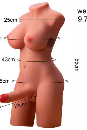 Xise - Miah - Lady Boy Torso con Dildo Thrusting e Vibrante - 6,6