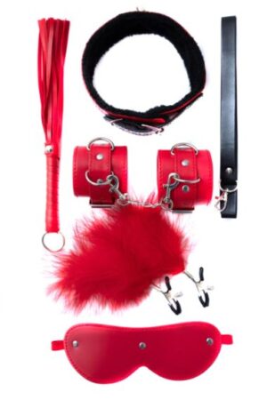 Fantasy Fetish - Set BDSM  6 Pezzi - Rosso