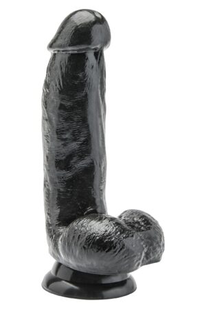 Dildo in PVC nero da 15 cm