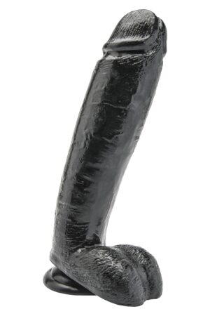 Dildo in PVC nero da 25,5 cm