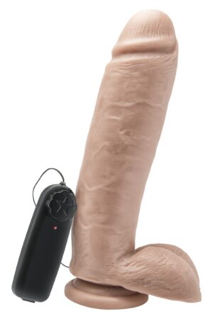 Dildo vibrante in PVC 25,5 cm con rivestimento