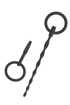 Set iniziale di plug per pene, 2 pezzi, neri