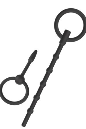 Set di plug per pene avanzato, 2 pezzi, neri