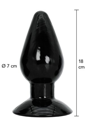 Plug anale extra large da 18 cm, nero