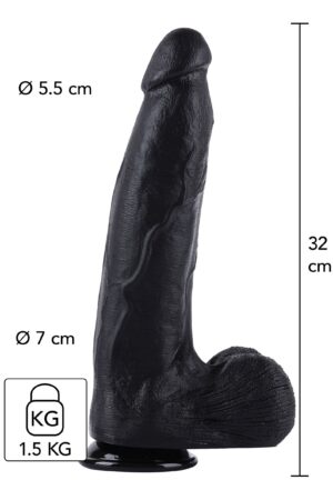 Dildo nero da 32 cm