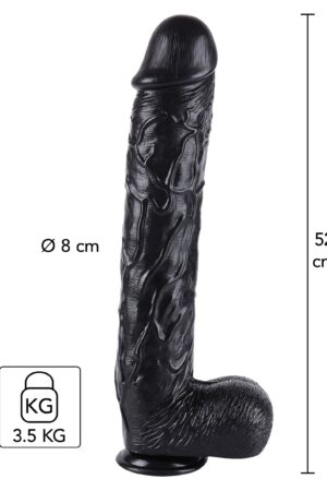 Dildo nero da 52 cm
