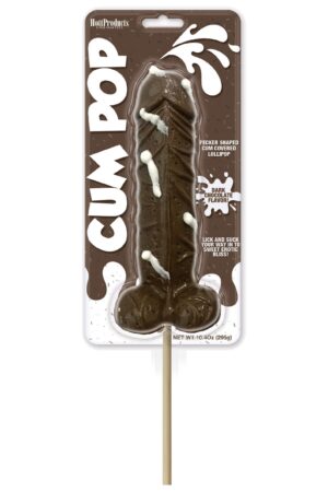 Lecca-lecca al gusto di cioccolato e sperma nero