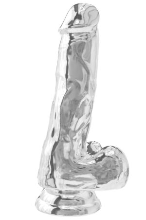 Dildo trasparente in TPE, 16 cm, trasparente