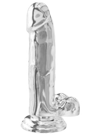 Dildo trasparente in TPE, 18 cm, trasparente