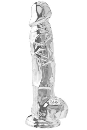 Dildo trasparente in TPE, 22,5 cm